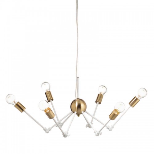 Vintage Φωτιστικό Οροφής Με Ράβδους Σε Διάφορα Χρώματα 6xE27