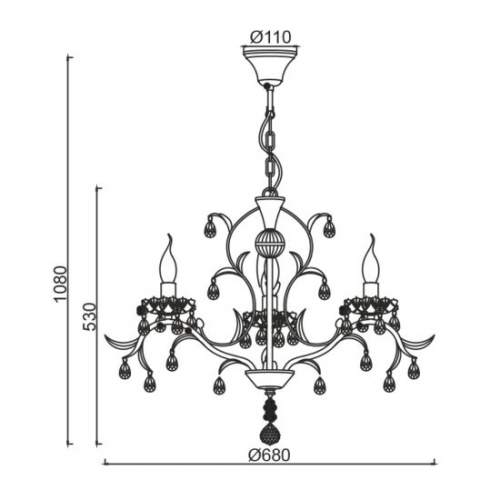 Κρεμαστό Φωτιστικό Μεταλλικό 3xΕ14 Πατίνα Χρυσό - Λευκό ACA