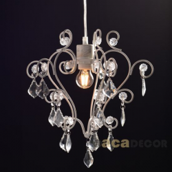 Κρεμαστό Φωτιστικό Μεταλλικό Με Κρύσταλλα 1xΕ27 ACA