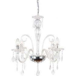 Κρεμαστό Φωτιστικό Με Κρύσταλλα 4xΕ14 Διάφανο Ακρυλικό ACA