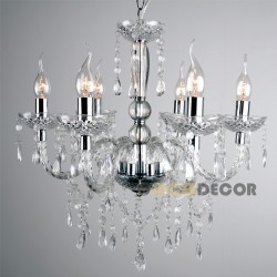 Ακρυλικό Φωτιστικό Πολυέλαιος Με λεπτομέρειες Χρωμίου