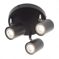 Τριπλό Μεταλλικό Στρογγυλό Σποτ GU10 Λευκό-Μαύρο Με Περιστροφή Κεφαλής ACA