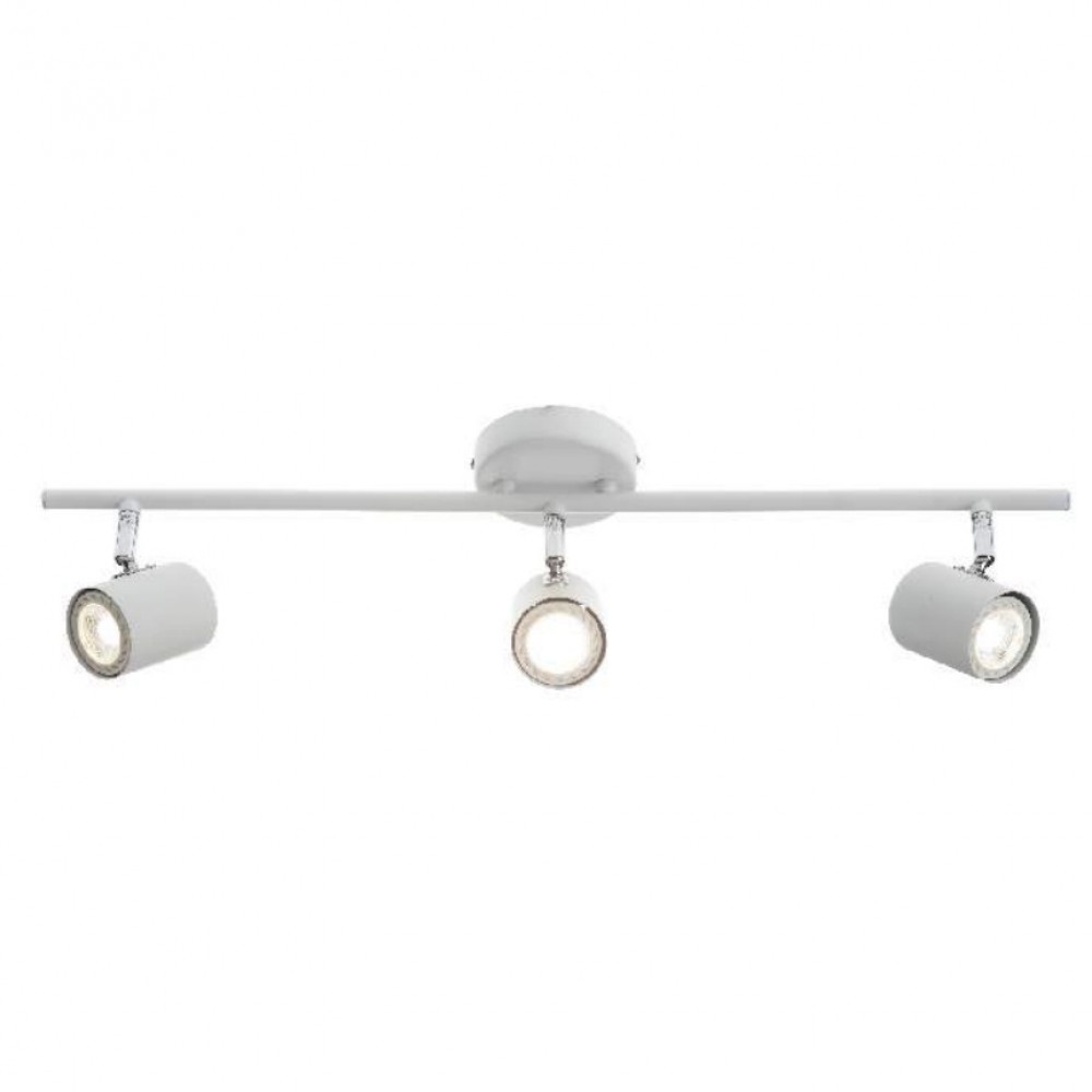 Τριπλό Σποτ Ράγα GU10 Λευκό-Μαύρο Με Περιστροφή Κεφαλής ACA