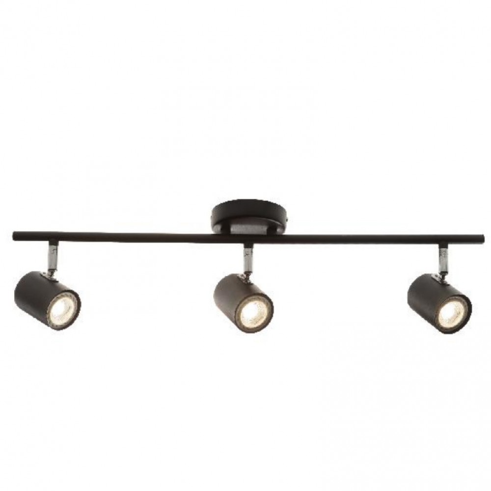 Τριπλό Σποτ Ράγα GU10 Λευκό-Μαύρο Με Περιστροφή Κεφαλής ACA