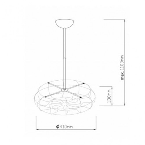 Vintage Φωτιστικό Οροφής Μαύρο Ματ Σε Σχήμα Ανεμιστήρα 