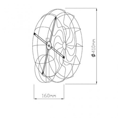 Vintage Απλίκα Σε Μαύρο Ματ  5xE27