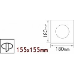 Κενή Χωνευτή Τετράγωνη Κονσόλα 1 Θέσεως Σε 2 Αποχρώσεις Με Επιλογή Σποτ AR111 ACA