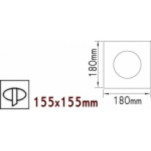 Κενή Χωνευτή Τετράγωνη Κονσόλα 1 Θέσεως Σε 2 Αποχρώσεις Με Επιλογή Σποτ AR111 ACA