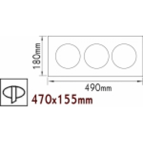 Κενή Χωνευτή Κονσόλα 3 Θέσεων Σε 2 Αποχρώσεις Με Επιλογή Σποτ AR111 ACA