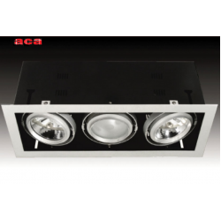 Κενή Χωνευτή Κονσόλα 3 Θέσεων Σε 2 Αποχρώσεις Με Επιλογή Σποτ AR111 ACA