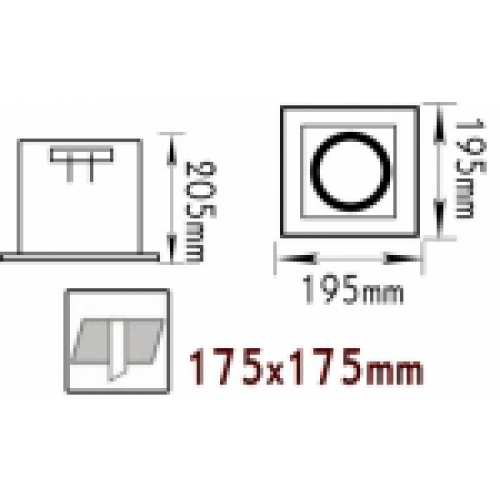 Κενή Χωνευτή Κονσόλα 1 Θέσεως Σε 2 Αποχρώσεις Με Επιλογή Σποτ AR111 ACA
