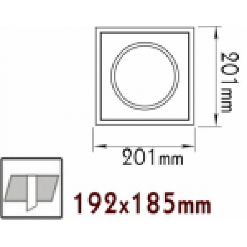 Κενή Κονσόλα Κρυφού Φωτισμού 1 Θέσεως Με Επιλογή Σποτ AR111 