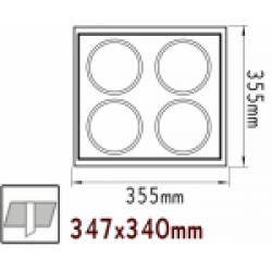 Κενή Κονσόλα Κρυφού Φωτισμού 4 Θέσεων Με Επιλογή Σποτ AR111 ACA