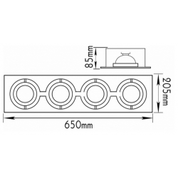 Χωνευτή Κονσόλα Κινητή Με Τέσσερα Σπότ AR111 ACA