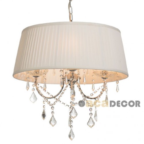  Πολυέλαιος 3xE14 Με Υφασμάτινο Καπέλο ACA