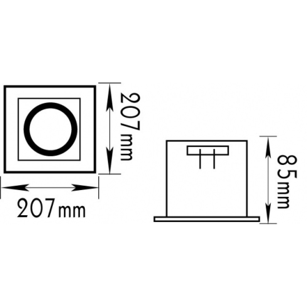 Χωνευτή Κονσόλα Κινητή Με Ένα Σπότ G53 AR111 ACA