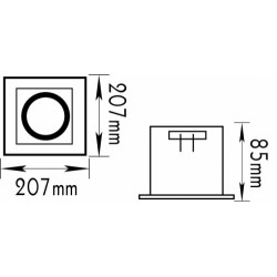 Χωνευτή Κονσόλα Κινητή Με Ένα Σπότ G53 AR111 ACA