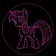 LED Φωτιστικό Χαραγμένο Plexiglass Με Σχέδιο My Little Pony Με Διακόπτη ON/OFF AlphaLed