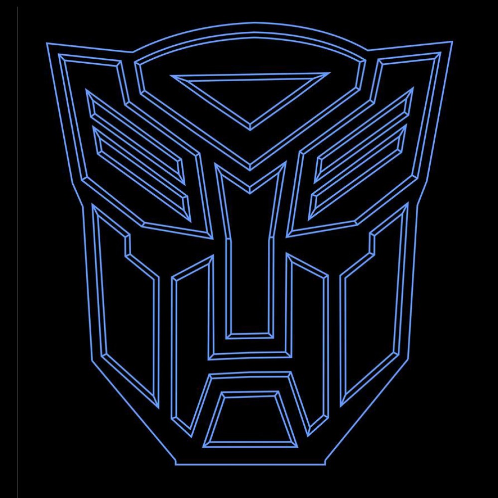 LED Φωτιστικό Χαραγμένο Plexiglass Με Σχέδιο Transformers Με Διακόπτη ON/OFF AlphaLed