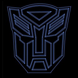 LED Φωτιστικό Χαραγμένο Plexiglass Με Σχέδιο Transformers Με Διακόπτη ON/OFF AlphaLed
