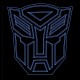 LED Φωτιστικό Χαραγμένο Plexiglass Με Σχέδιο Transformers Με Διακόπτη ON/OFF AlphaLed