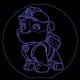 LED Φωτιστικό Χαραγμένο Plexiglass Paw Patrol Rubble Εργάτης Με Διακόπτη ON/OFF AlphaLed