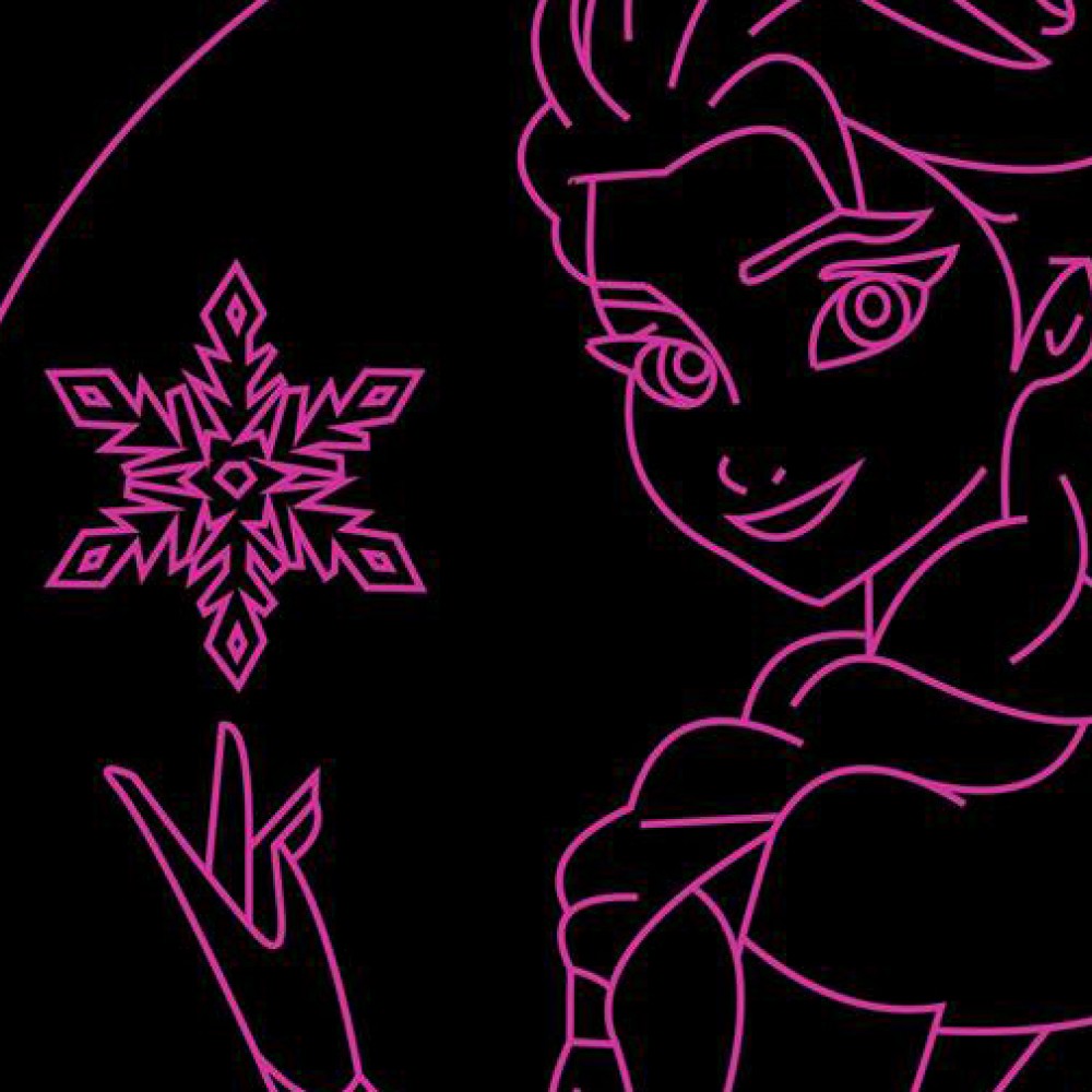 LED Φωτιστικό Χαραγμένο Plexiglass Με Σχέδιο Elsa Princess Frozen Με Διακόπτη ON/OFF AlphaLed