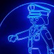LED Φωτιστικό Χαραγμένο Plexiglass Με Σχέδιο Playmobil Με Διακόπτη ON/OFF AlphaLed