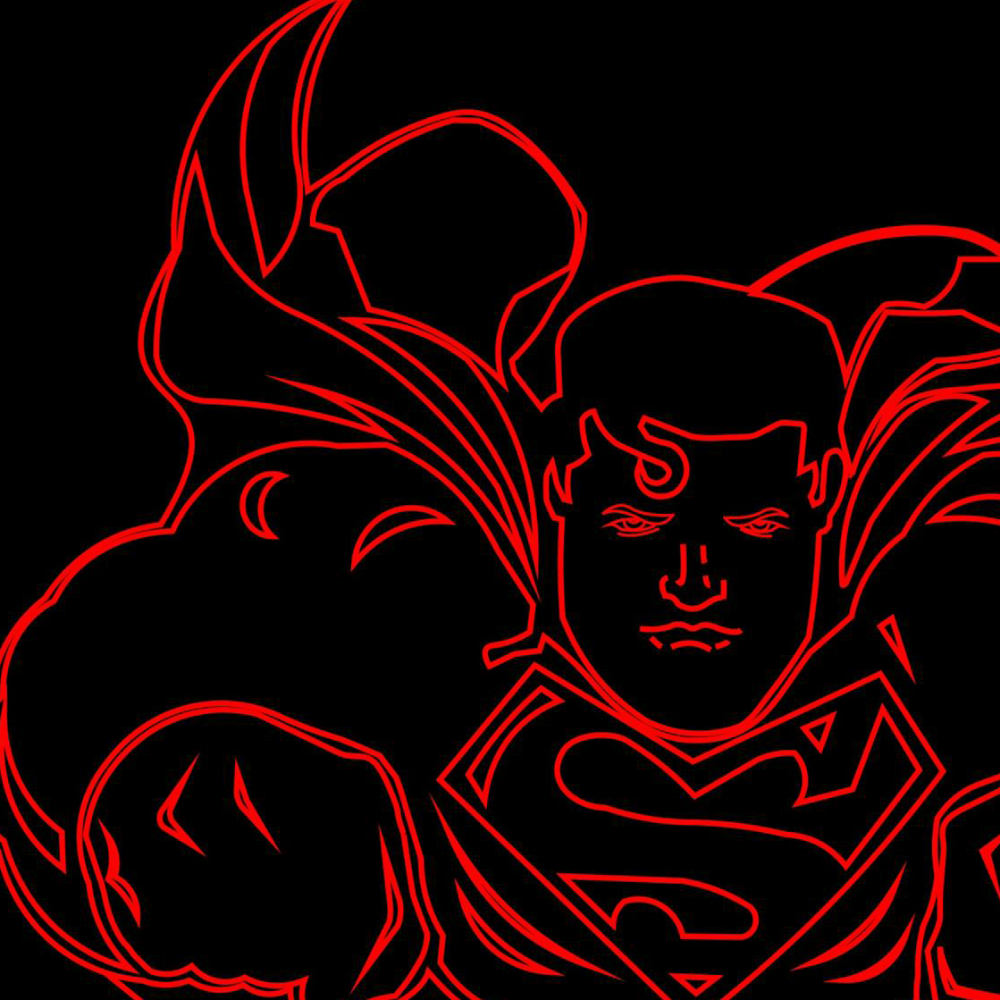 LED Φωτιστικό Χαραγμένο Plexiglass Με Σχέδιο Superman Με Διακόπτη ON/OFF AlphaLed