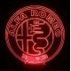 LED Φωτιστικό Χαραγμένο Plexiglass Με Σχέδιο Auto Alfa Romeo Με Διακόπτη ON/OFF AlphaLed