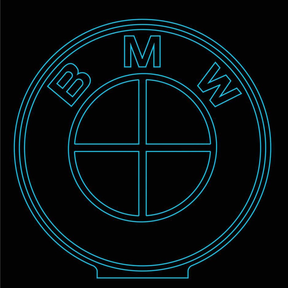 LED Φωτιστικό Χαραγμένο Plexiglass Με Σχέδιο Auto BMW Με Διακόπτη ON/OFF AlphaLed