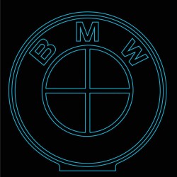 LED Φωτιστικό Χαραγμένο Plexiglass Με Σχέδιο Auto BMW Με Διακόπτη ON/OFF AlphaLed