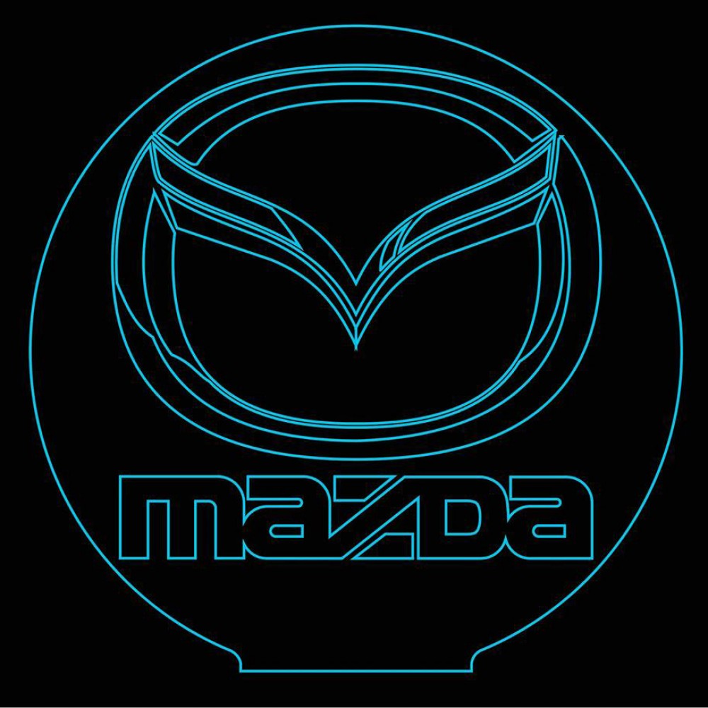 LED Φωτιστικό Χαραγμένο Plexiglass Με Σχέδιο Auto Mazda Με Διακόπτη ON/OFF AlphaLed