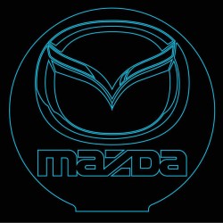 LED Φωτιστικό Χαραγμένο Plexiglass Με Σχέδιο Auto Mazda Με Διακόπτη ON/OFF AlphaLed