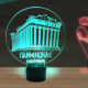 LED Φωτιστικό Χαραγμένο Plexiglass Με Σχέδιο Παρθενώνας Με Διακόπτη ON/OFF AlphaLed