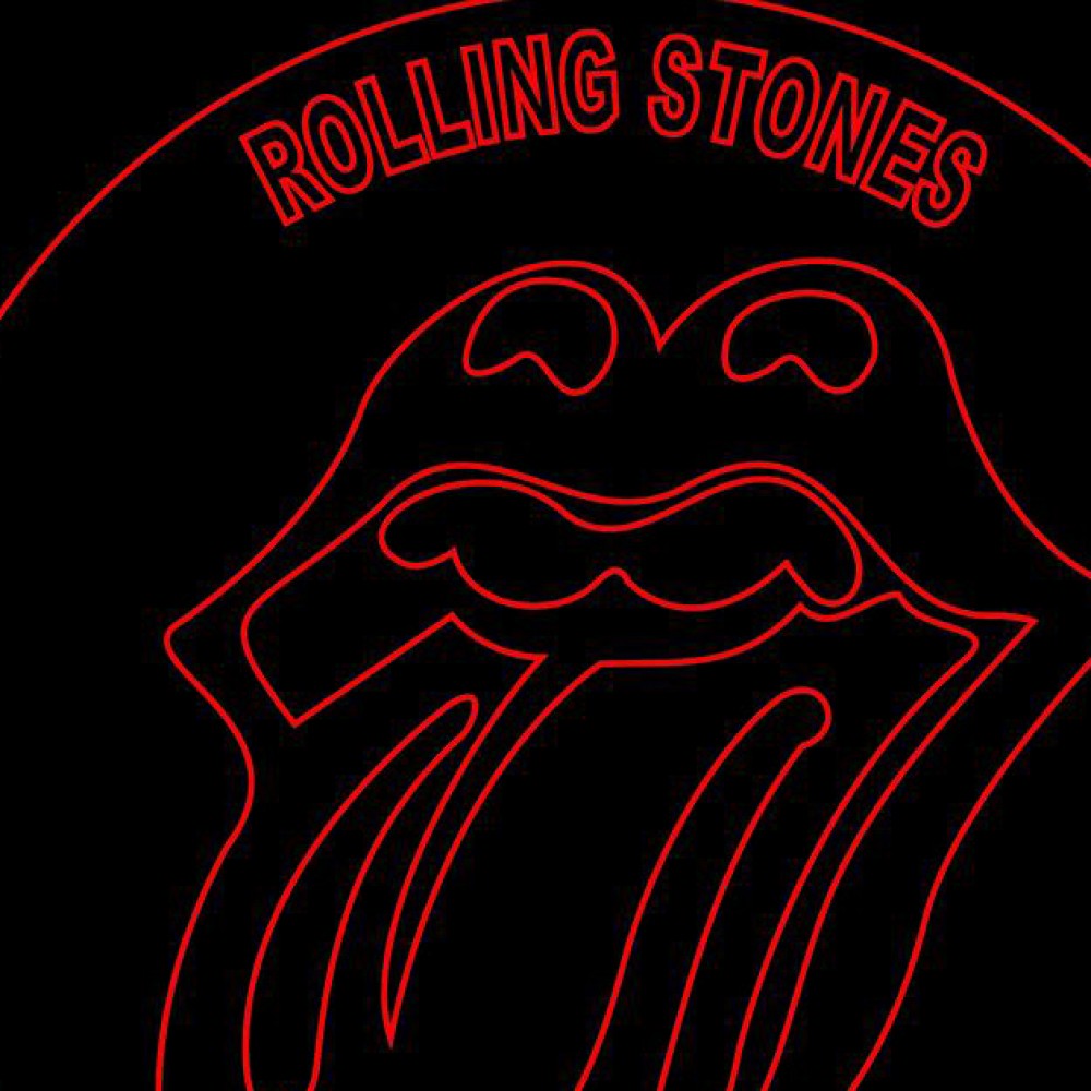 LED Φωτιστικό Χαραγμένο Plexiglass Με Σχέδιο Rolling Stones Με Διακόπτη ON/OFF AlphaLed