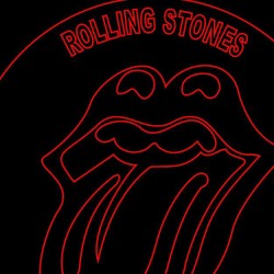 LED Φωτιστικό Χαραγμένο Plexiglass Με Σχέδιο Rolling Stones Με Διακόπτη ON/OFF AlphaLed