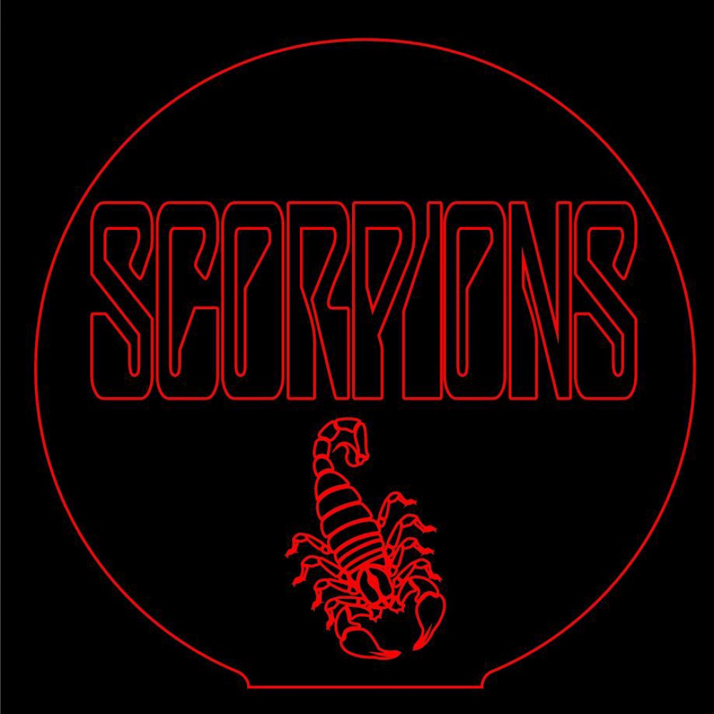 LED Φωτιστικό Χαραγμένο Plexiglass Με Σχέδιο Scorpions Με Διακόπτη ON/OFF AlphaLed