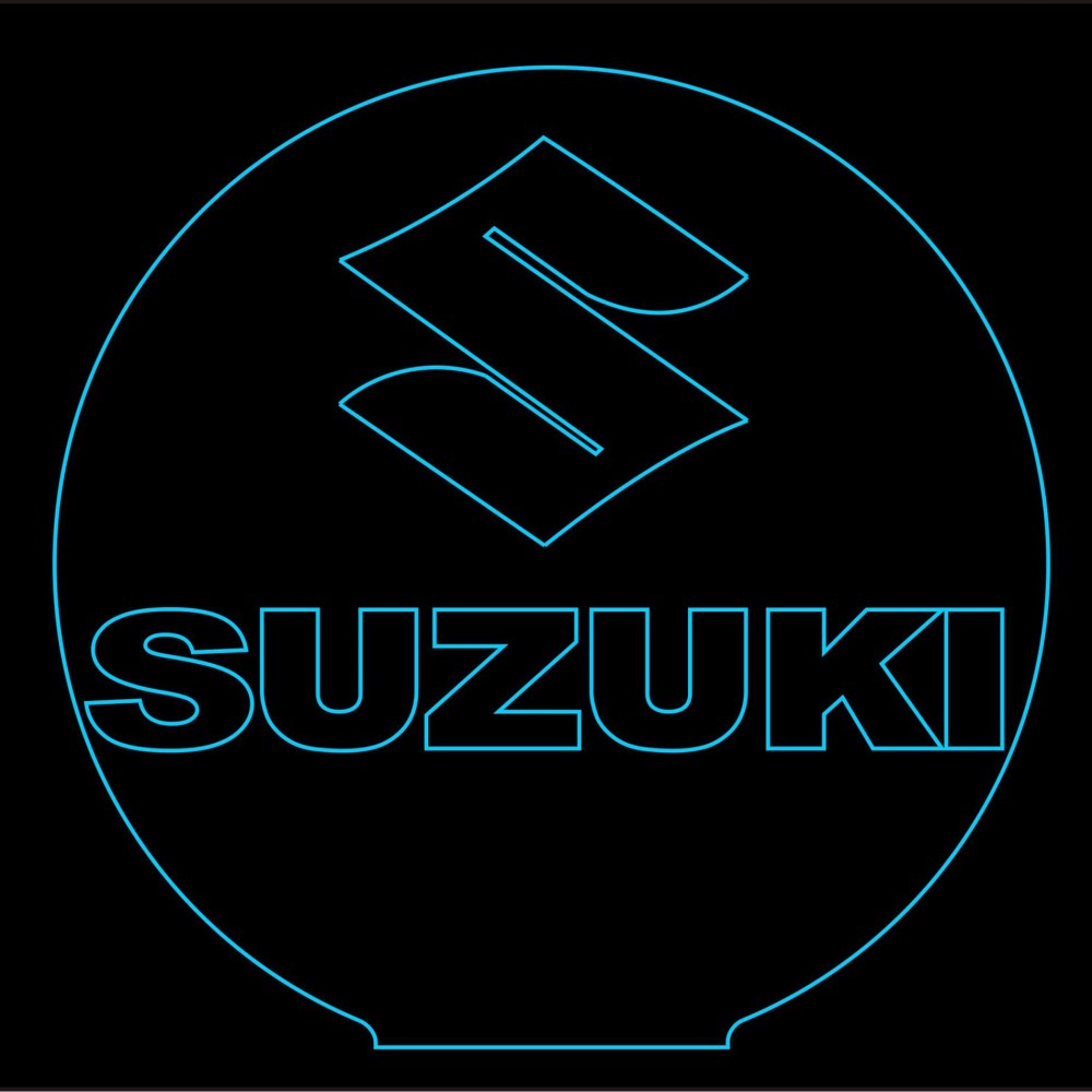 LED Φωτιστικό Χαραγμένο Plexiglass Με Σχέδιο Auto Suzuki Με Διακόπτη ON/OFF AlphaLed