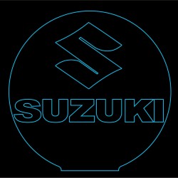 LED Φωτιστικό Χαραγμένο Plexiglass Με Σχέδιο Auto Suzuki Με Διακόπτη ON/OFF AlphaLed