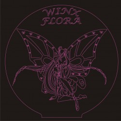 LED Φωτιστικό Χαραγμένο Plexiglass Με Σχέδιο Winx Με Διακόπτη ON/OFF AlphaLed