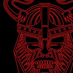 LED Φωτιστικό Χαραγμένο Plexiglass Με Σχέδιο Viking Με Διακόπτη ON/OFF AlphaLed