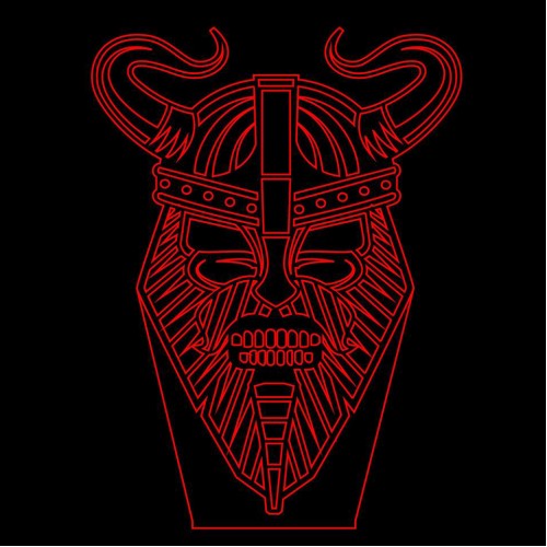 LED Φωτιστικό Χαραγμένο Plexiglass Με Σχέδιο Viking Με Διακόπτη ON/OFF AlphaLed