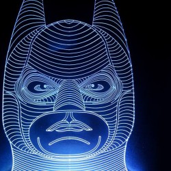 LED Φωτιστικό Χαραγμένο Plexiglass Με Σχέδιο Batman Με Διακόπτη ON/OFF AlphaLed