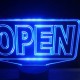 LED Φωτιστικό Χαραγμένο Plexiglass Με Σχέδιο Open Επιγραφή Με Διακόπτη ON/OFF AlphaLed