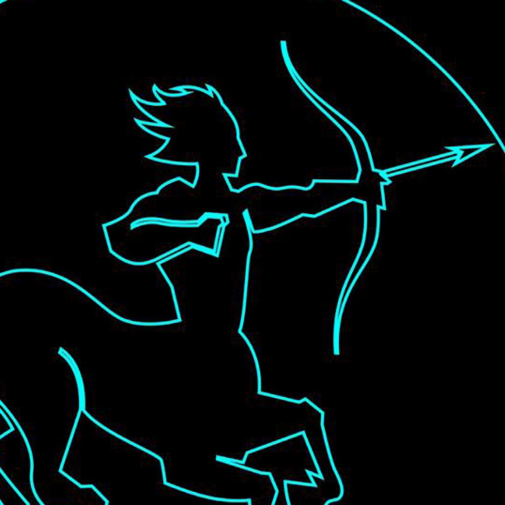 LED Φωτιστικό Χαραγμένο Plexiglass Με Σχέδιο Ζώδιο Τοξότης Με Διακόπτη ON/OFF AlphaLed