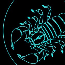 LED Φωτιστικό Χαραγμένο Plexiglass Με Σχέδιο Ζώδιο Σκορπιός Με Διακόπτη ON/OFF AlphaLed