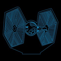 LED Φωτιστικό Χαραγμένο Plexiglass Με Σχέδιο Star Wars Με Διακόπτη ON/OFF AlphaLed