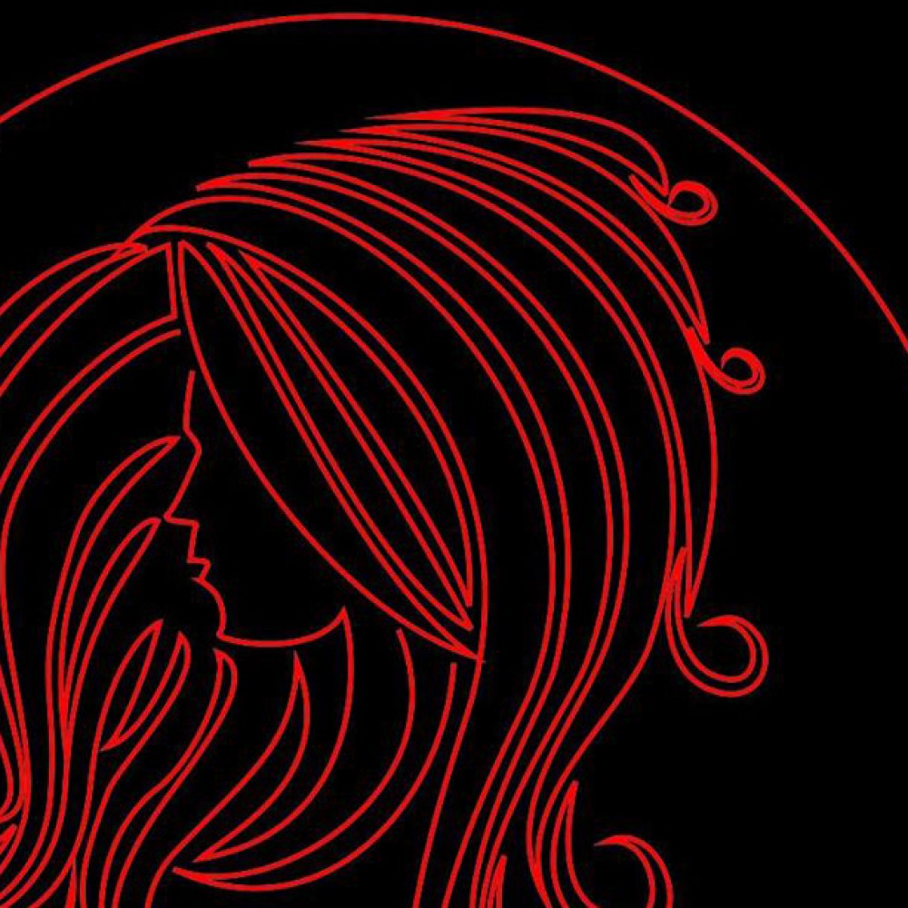 LED Φωτιστικό Χαραγμένο Plexiglass Με Σχέδιο Ζώδιο Παρθένος Με Διακόπτη ON/OFF AlphaLed