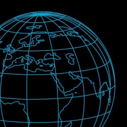 LED Φωτιστικό Χαραγμένο Plexiglass Με Σχέδιο World Με Διακόπτη ON/OFF AlphaLed